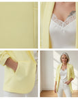 Day and Night - Blazer in Citroengeel — details