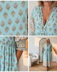 Audrey™ | Boho Midi Jurk met Kwastjes — details
