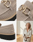 Romina - Ademende Mesh Loafers met Dikke Zolen — details