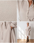 Filipa Mousseline Jurk - Grijs Beige — details