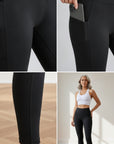 Performance Legging met Telefoonzak - Zwart — details