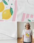 Amalfi Coast Statement Shirt - Wit/Roze — details