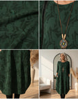 Aurora™ | Elegante Winter Jurk met Ronde Hals — details