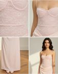 ARIA | Rose Muse Maxi Jurk — details