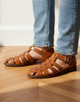 Premium Leren Sandalen voor Heren - Comfortabel & Antislip — front view