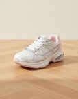 Trendy Sneaker - Roze/Wit met Zilver Accent — front view
