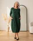 Aurora™ | Elegante Winter Jurk met Ronde Hals — front view