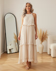 Courtney™ | Elegante Mouwloze Jurk met Ruches — front view