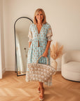 Audrey™ | Boho Midi Jurk met Kwastjes — Blauw