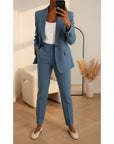 ELIZA - Elegant Pak met Klassieke Blazer — Blauw