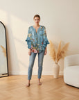 Kay™ | Luchtige Dagelijkse Blouse — Bloemen Blauw