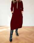 Seraphina™ | Elegante en Flatterende Jurk — Bordeaux