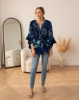 Kay™ | Luchtige Dagelijkse Blouse — Donkerblauw