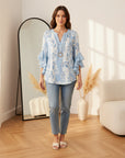 Kay™ | Luchtige Dagelijkse Blouse — Lichtblauw