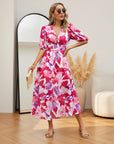 Violet | Elegante V-Hals Jurk voor Dames — Rood