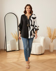 Kay™ | Luchtige Dagelijkse Blouse — Zwart