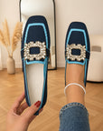 Carla - Elegante Platte Loafers — Blauw