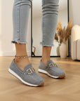 Chiara | Orthopedische Mocassin Sneakers voor Dames — Grijs