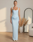 ARIA | Hourglass Maxi Jurk — Lichtblauw