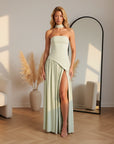 Aura Maxi Jurk — Saliegroen