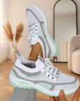 Nerina | Lichte en Comfortabele Sneakers voor Dames — Wit-groen