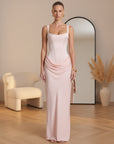 ARIA | Hourglass Maxi Jurk — Zachtroze