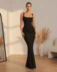 ARIA | Hourglass Maxi Jurk — Zwart
