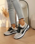 Nerina | Lichte en Comfortabele Sneakers voor Dames — Zwart-kaki