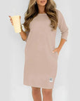 Dames Casual Losse Ronde Hals T-Shirt Jurk