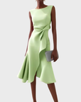 Sheila™ - Gedrapeerde Asymmetrische Midi Jurk