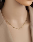 Elegante Goudkleurige Ketting met Mini Hartjes