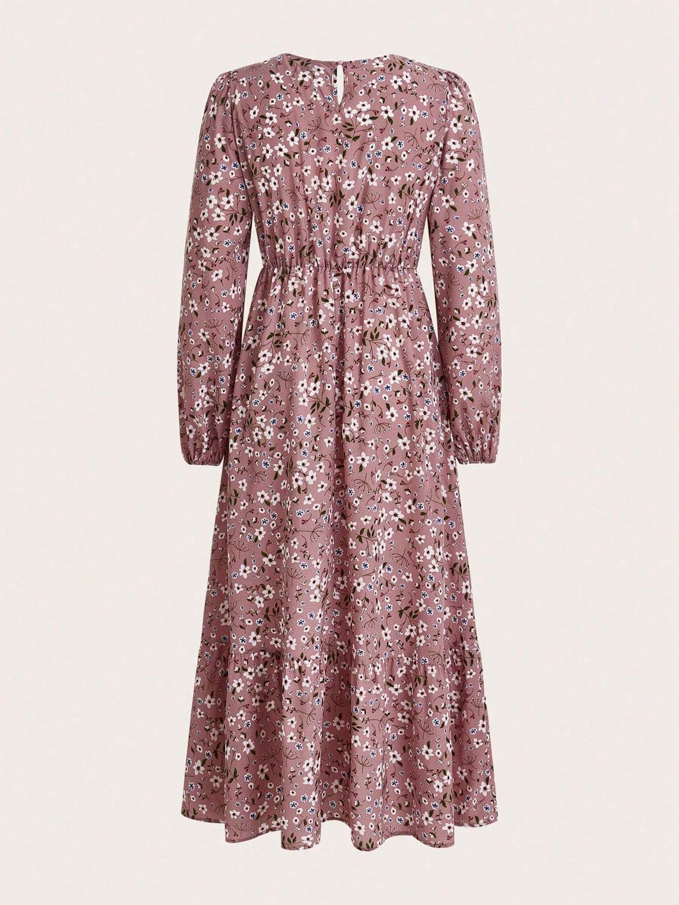 Flora™ | Romantische Maxi Jurk met Bloemenprint &amp; Bisschopsmouwen