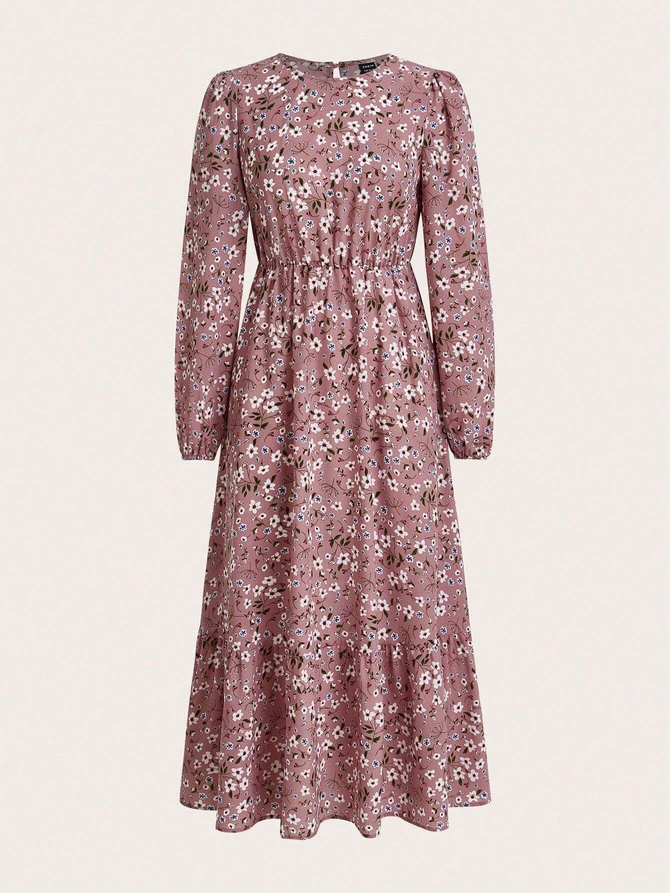 Flora™ | Romantische Maxi Jurk met Bloemenprint &amp; Bisschopsmouwen