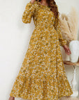 Flora™ | Romantische Maxi Jurk met Bloemenprint & Bisschopsmouwen