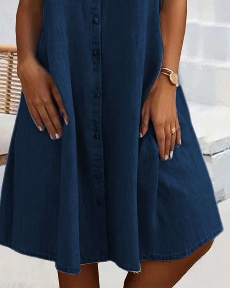 Jennifer™ - Lichtgewicht Denim-look Jurk