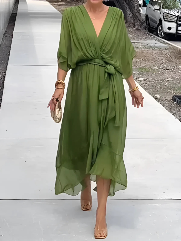 Lori™ - Tijdloze Wrap Midi Jurk