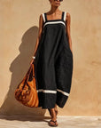 MDZ Maxi Jurk | Chocolate & Cream Contrast
