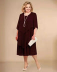 Ellen™ | Elegante Chiffon Jurk