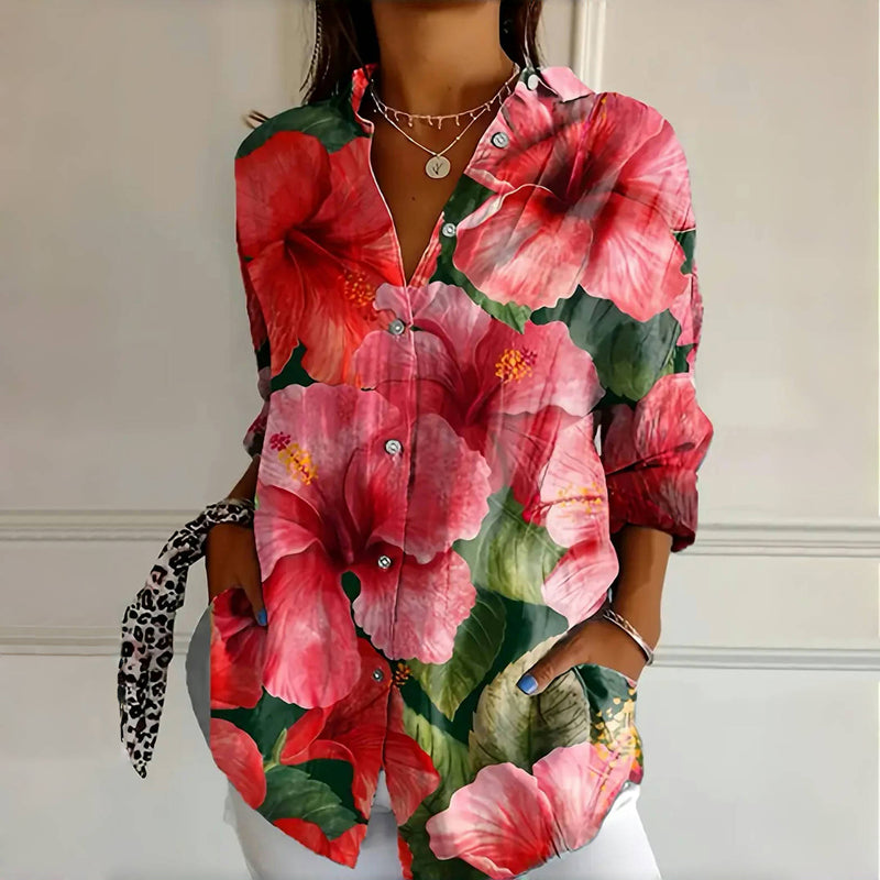 Christine™ | Elegante Blouse met Bloemenprint