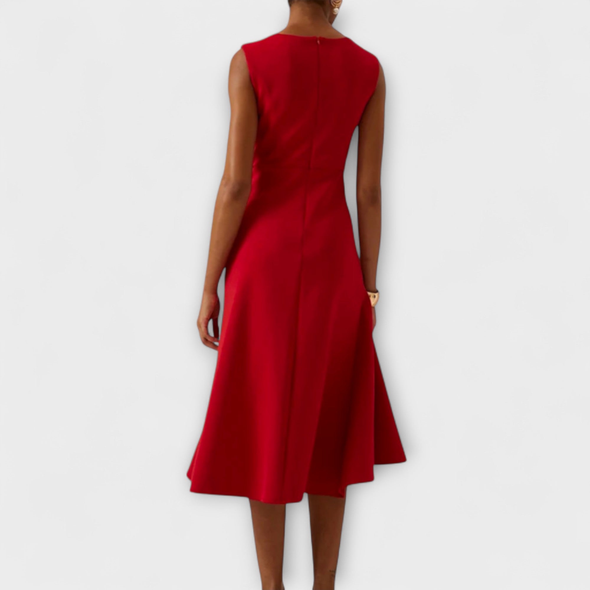 Sheila™ - Gedrapeerde Asymmetrische Midi Jurk