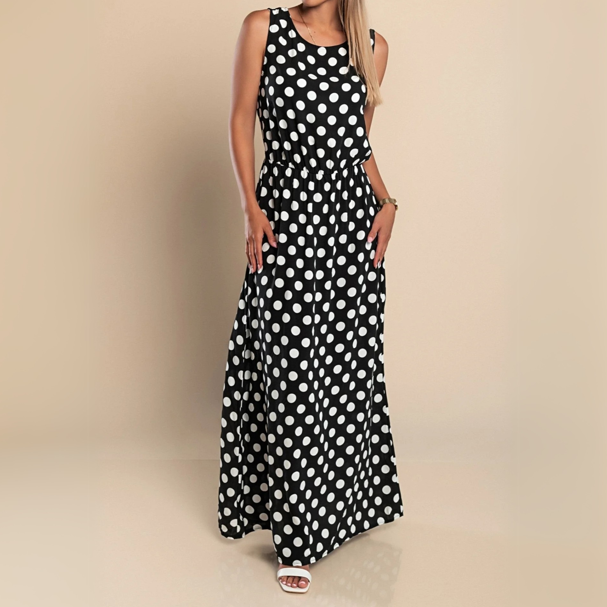 Paula™ | Polka Dot Maxi Jurk