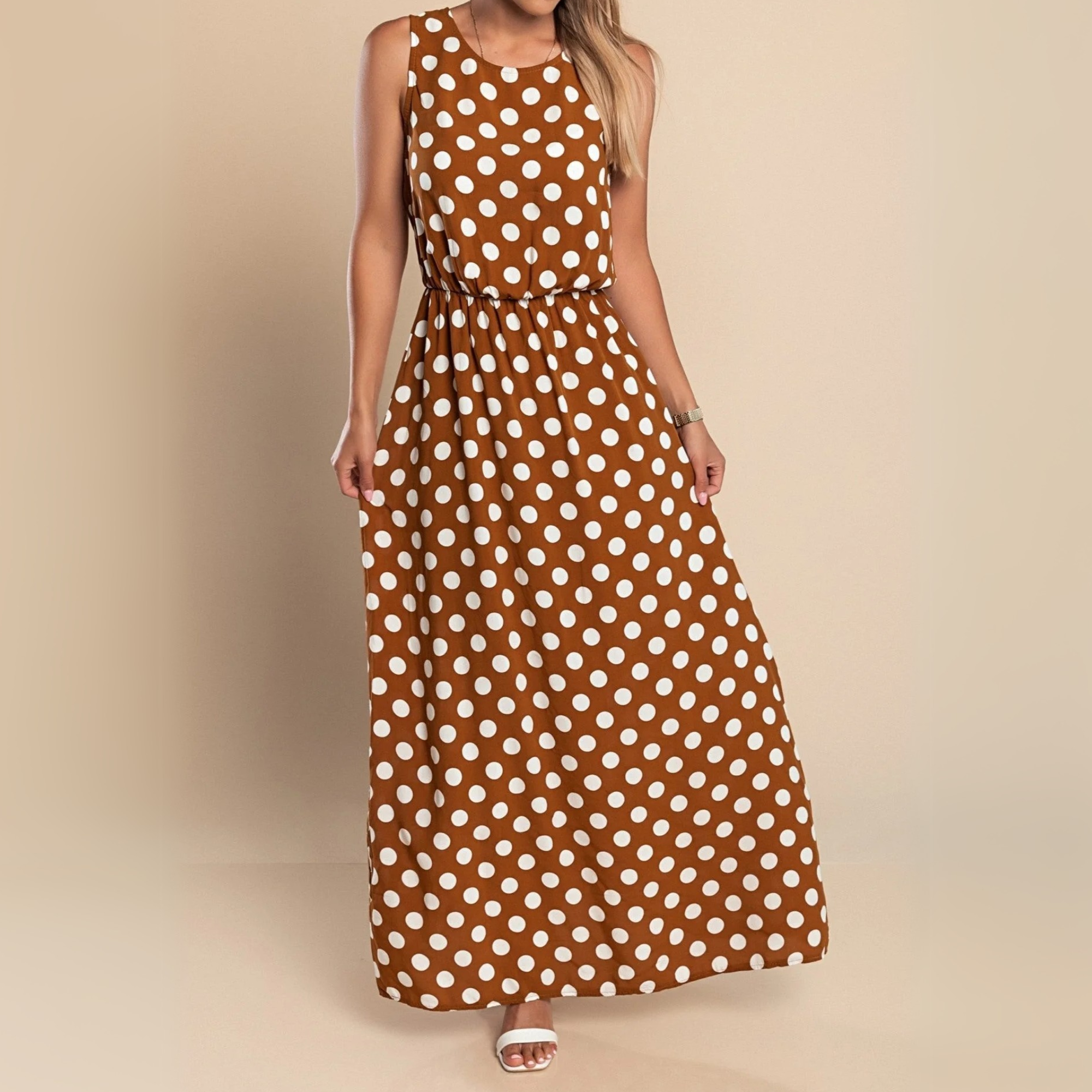Paula™ | Polka Dot Maxi Jurk