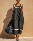 MDZ Maxi Jurk | Chocolate & Cream Contrast