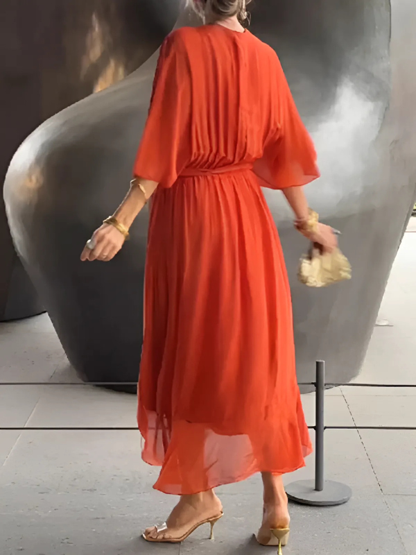 Lori™ - Tijdloze Wrap Midi Jurk
