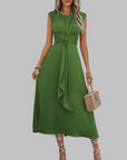 Elegante Mouwloze Maxi Jurk met Ronde Hals
