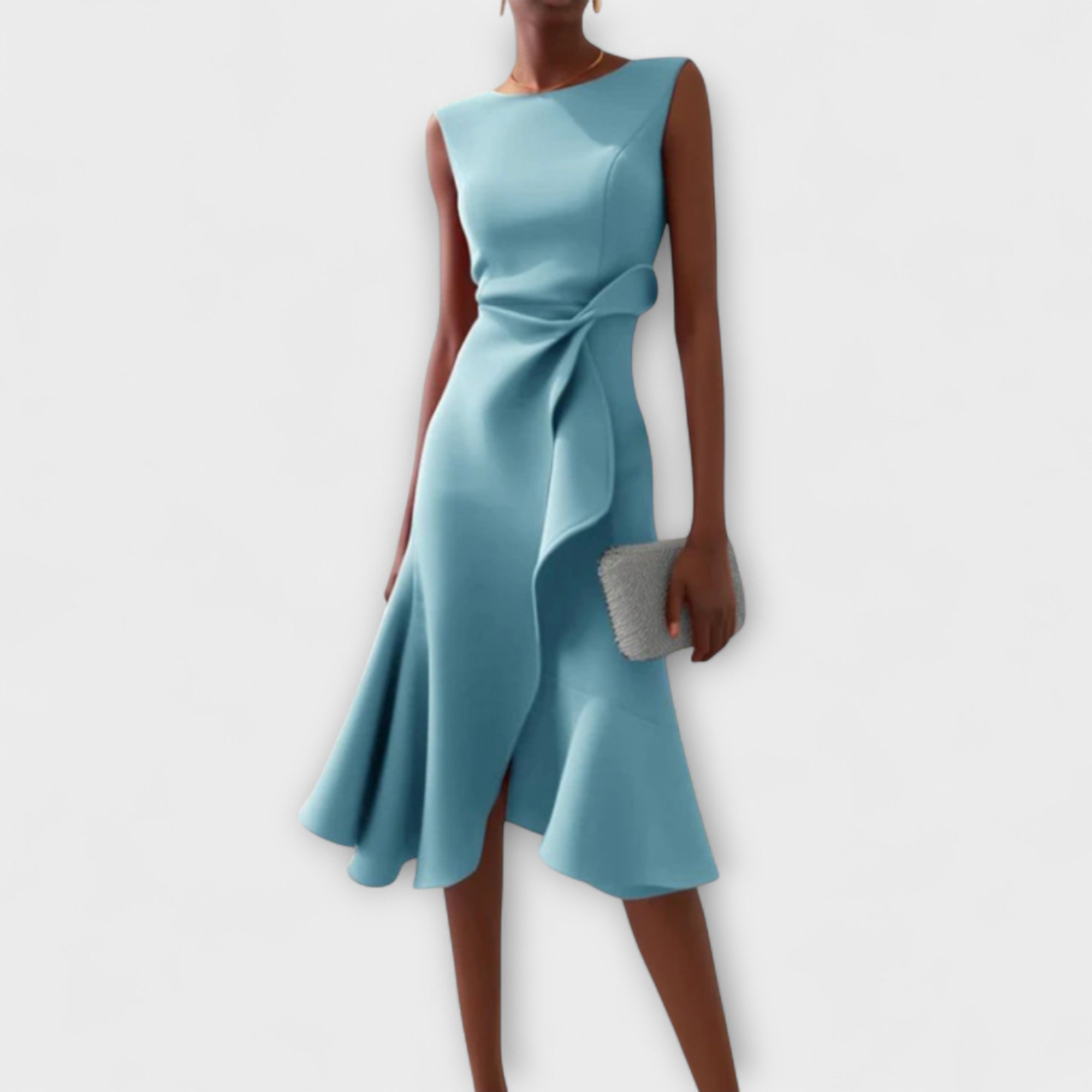Sheila™ - Gedrapeerde Asymmetrische Midi Jurk