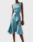 Sheila™ - Gedrapeerde Asymmetrische Midi Jurk