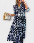 Wendy™ - Midi Jurk met Kettingpatroon