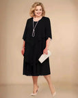 Ellen™ | Elegante Chiffon Jurk