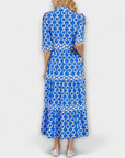Wendy™ - Midi Jurk met Kettingpatroon